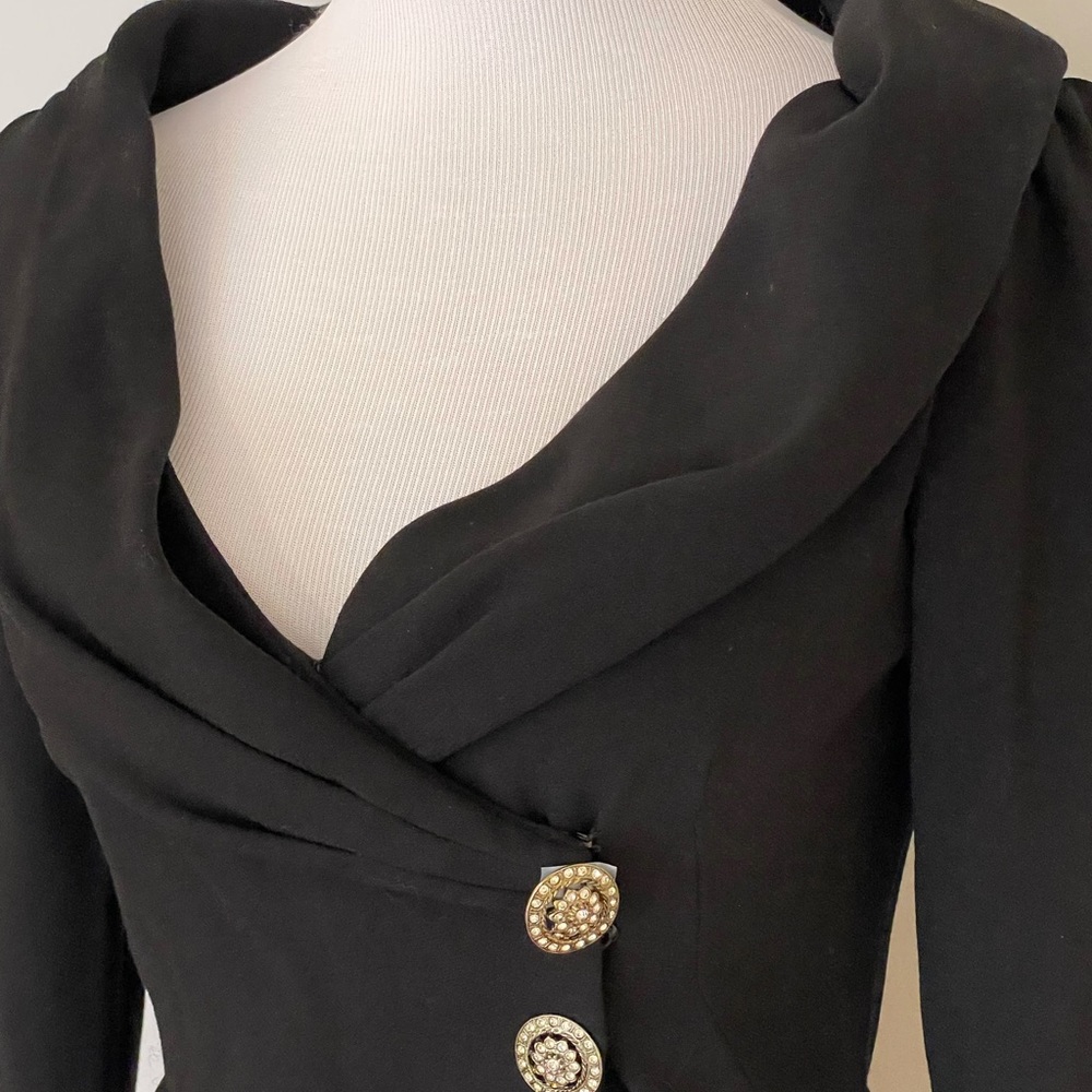 VINTAGE - CAROLYNE ROEHM BLACK DRESS - Picture 2 of 13